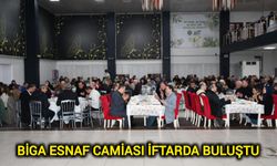 Biga esnaf camiası iftarda buluştu