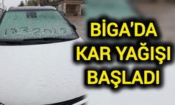 Biga'da Kar Yağışı Başladı