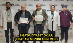 Biga’da diyabet okulu şubat ayı mezunlarını verdi