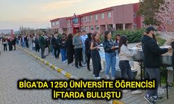 Biga’da 1250 üniversite öğrencisi iftarda buluştu