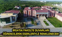 Biga’da fakülte duvarları öğrencilerin eserleriyle renklenecek!