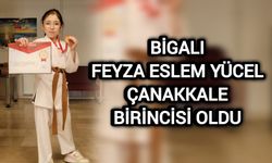 Bigalı Feyza Eslem Yücel Çanakkale birincisi oldu