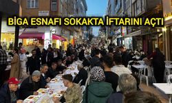 Biga esnafı sokakta iftarını açtı