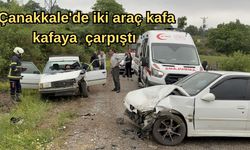 Çanakkale'de iki araç kafa kafaya çarpıştı