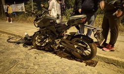 Ciple çarpışan motosikletin sürücüsü yaralandı