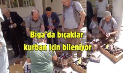 Biga’da bıçaklar kurban için bileniyor