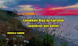 Çanakkale Biga’da hayranlık uyandıran gün batımı