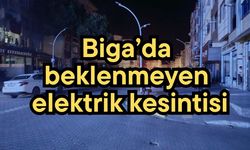 Biga’da beklenmeyen elektrik kesintisi (Video)