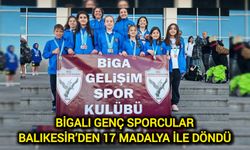 Bigalı genç sporcular Balıkesir’den 17 madalya ile döndü