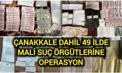 Çanakkale dahil 49 ilde mali suç örgütlerine operasyon