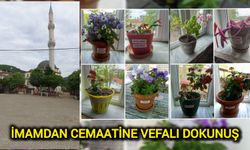 Biga'da cami ve bahçesi cemaatin isimleriyle çiçeklendi