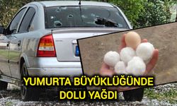 Yumurta büyüklüğünde dolu yağdı