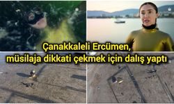 Çanakkaleli Ercümen, müsilaja dikkati çekmek için dalış yaptı