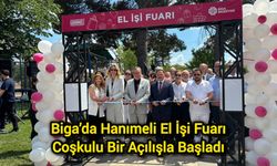 Biga’da Hanımeli El İşi Fuarı coşkulu bir açılışla başladı