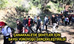 Çanakkale'de şehitler için saygı yürüyüşü gerçekleştirildi