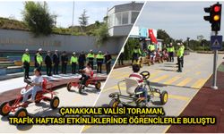 Çanakkale Valisi Toraman, Trafik Haftası etkinliklerinde öğrencilerle buluştu