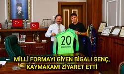 Milli Formayı Giyen Bigalı Genç, Kaymakamı Ziyaret Etti