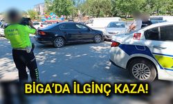 Biga’da İlginç Kaza: Çarpıp Gitti, Fark Etmedi Bile!