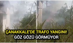 Çanakkale’de Trafo Yangını: Alev alev yanıyor! (Video)