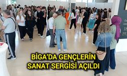 Biga’da Gençlerin Sanat Sergisi Açıldı