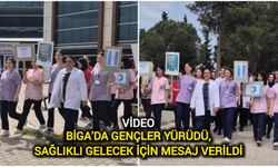Biga’da Gençler Yürüdü, Sağlıklı Gelecek İçin Mesaj Verildi