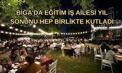 Biga’da Eğitim İş ailesi yılsonunu hep birlikte kutladı