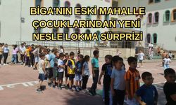 Biga’nın eski mahalle çocuklarından yeni nesle lokma sürprizi