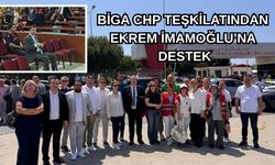Biga CHP Teşkilatından Ekrem İmamoğlu’na destek