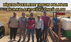 Biçerdöverlere Yangın Kalkanı! Biga Kalafat köyü öncü oldu
