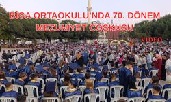 Biga Ortaokulu’nda 70. Dönem Mezuniyet Coşkusu