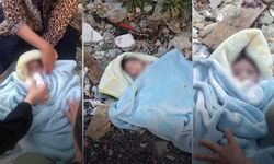 Üç aylık bebeği boş araziye terk etmişler