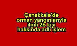 Çanakkale'de orman yangınlarıyla ilgili 26 kişi hakkında adli işlem