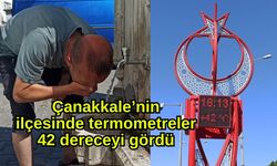 Çanakkale’nin ilçesinde termometreler 42 dereceyi gördü