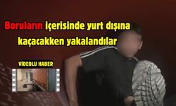 Boruların içerisinde yurt dışına kaçacakken yakalandılar