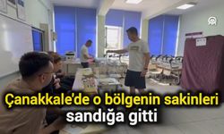 Çanakkale'de o bölgenin sakinleri sandığa gitti