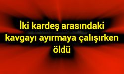 İki kardeş arasındaki kavgayı ayırmaya çalışırken öldü