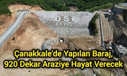 Çanakkale’de Yapılan Baraj, 920 Dekar Araziye Hayat Verecek