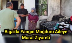 Biga’da Yangın Mağduru Aileye Moral Ziyareti
