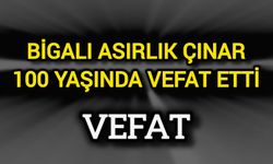 Bigalı Asırlık Çınar 100 Yaşında Vefat Etti
