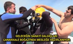 Geleceğin sanayi dalgıçları Çanakkale Boğazı'nda mesleğe hazırlanıyor