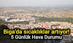 Biga’da sıcaklıklar artıyor! 5 günlük hava durumu