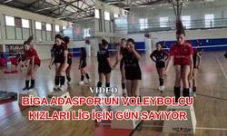 Biga Adaspor’un voleybolcu kızları lig için gün sayıyor