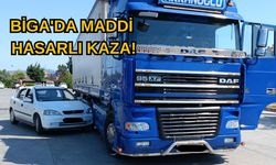 Biga'da maddi hasarlı kaza!