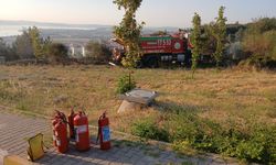 Çanakkale'de üniversite yerleşkesinde çıkan yangın söndürüldü
