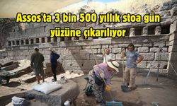Assos'ta 3 bin 500 yıllık stoa gün yüzüne çıkarılıyor