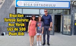 Biga’dan Türkiye Gururu: Naz Yörük LGS’de 500 Puan Aldı