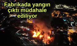 Fabrikada yangın çıktı müdahale ediliyor