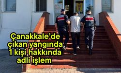 Çanakkale’de çıkan yangında 1 kişi hakkında adli işlem