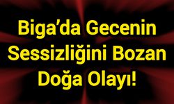 Çanakkale Biga’da Gecenin Sessizliğini Bozan Doğa Olayı!