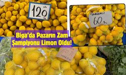 Biga’da Pazarın Zam Şampiyonu Limon Oldu!
